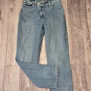 Abercrombie the 90s straight ultra high rise jeans Womens Sz 25 Blue Denim
